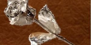 11 Inch Silver Plated Rose