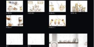 8x12 Inch White Kitchen Digital Wall Tile