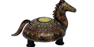 Handpainted Multicoloured Horse Shaped Tealight Holder