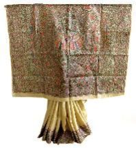 Tassar Silk Sarees with Madhubani Painting