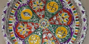 Silver Plated Copper Pooja Thali