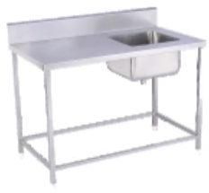 Work Table With Sink & Bottom Shelf