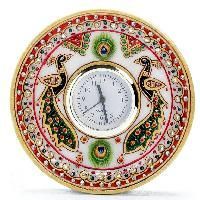 Kundan Marble Clock