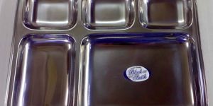 Five Grids Stainless Steel Divider Food Trays