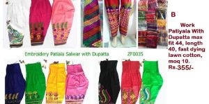 Embroidery Patiala Salwar with Dupatta