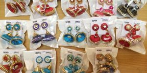 Silk Thread Jhumka Earrings