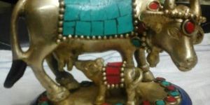 Brass Kamdhenu Cow Statues