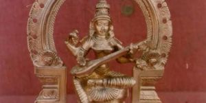 Brass Saraswati Maa Statue