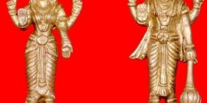 Brass Vishnu Laxmi Statue