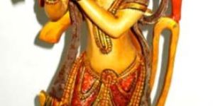 Wooden Krishna Statue